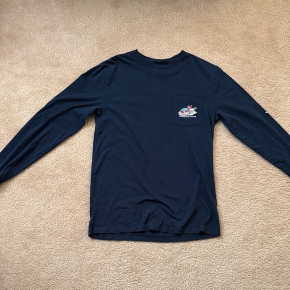 Men's Vineyard Vines Navy Long Sleeve Shirt - Picture 1 of 2